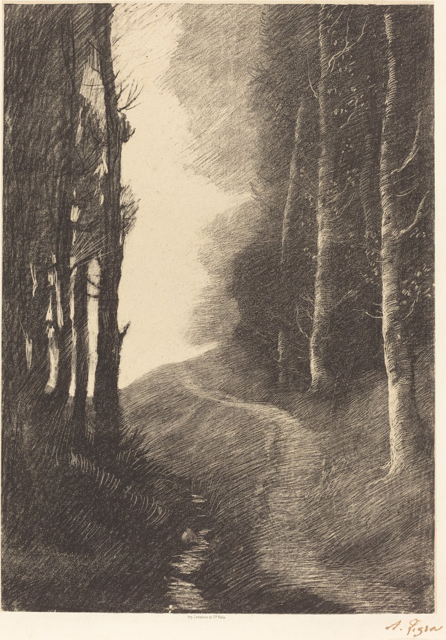 Landscape with Birch Trees by Alphonse Legros