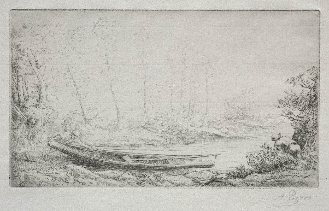 Departure for Fishing, in the Mists by Alphonse Legros