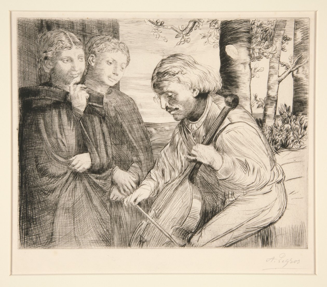 The Viol Player by Alphonse Legros