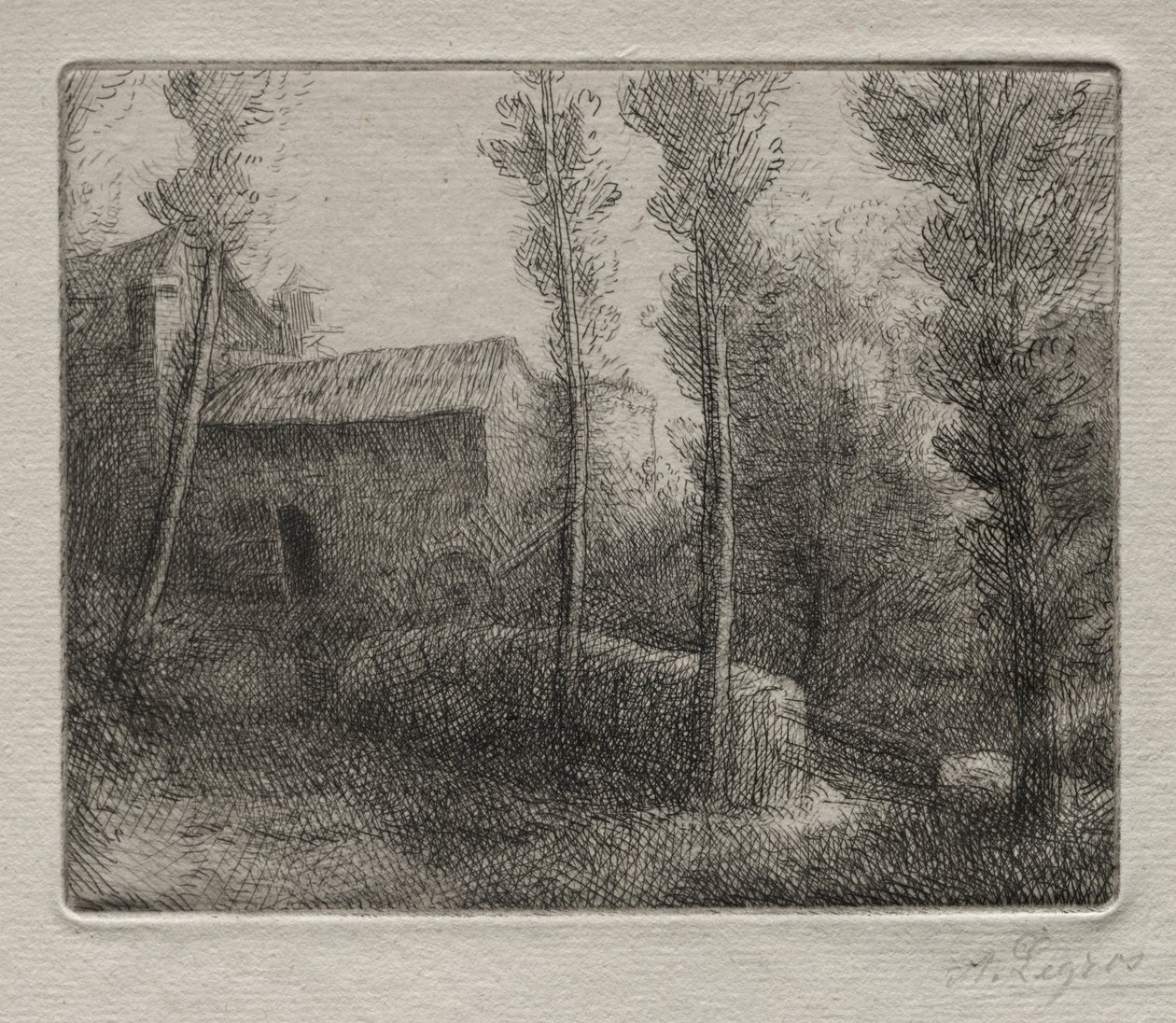 Le Pont du Moulin by Alphonse Legros