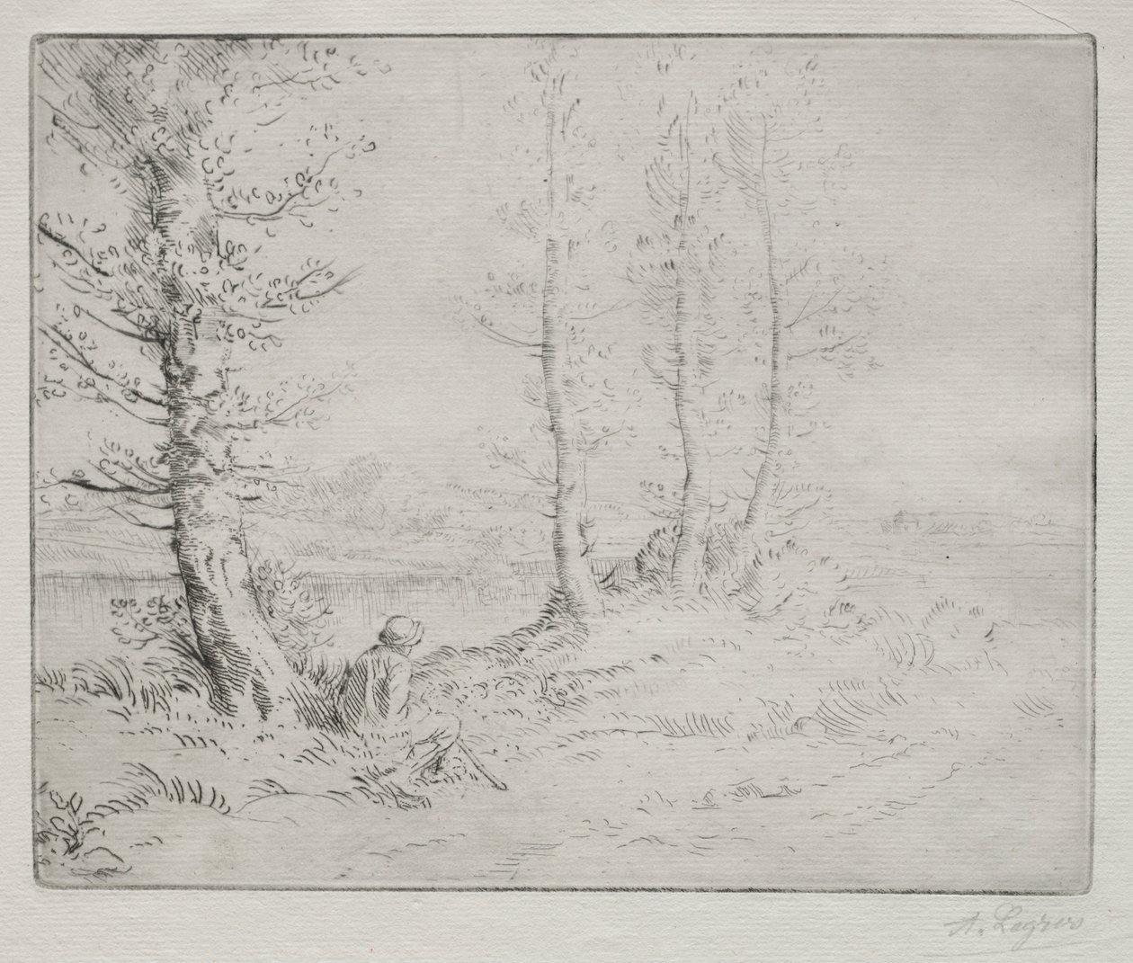Along the Shore by Alphonse Legros