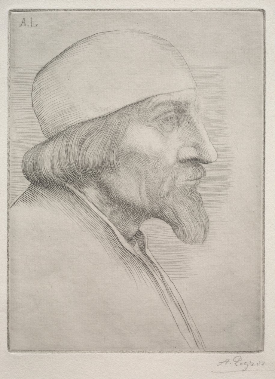 Man in a Skullcap by Alphonse Legros