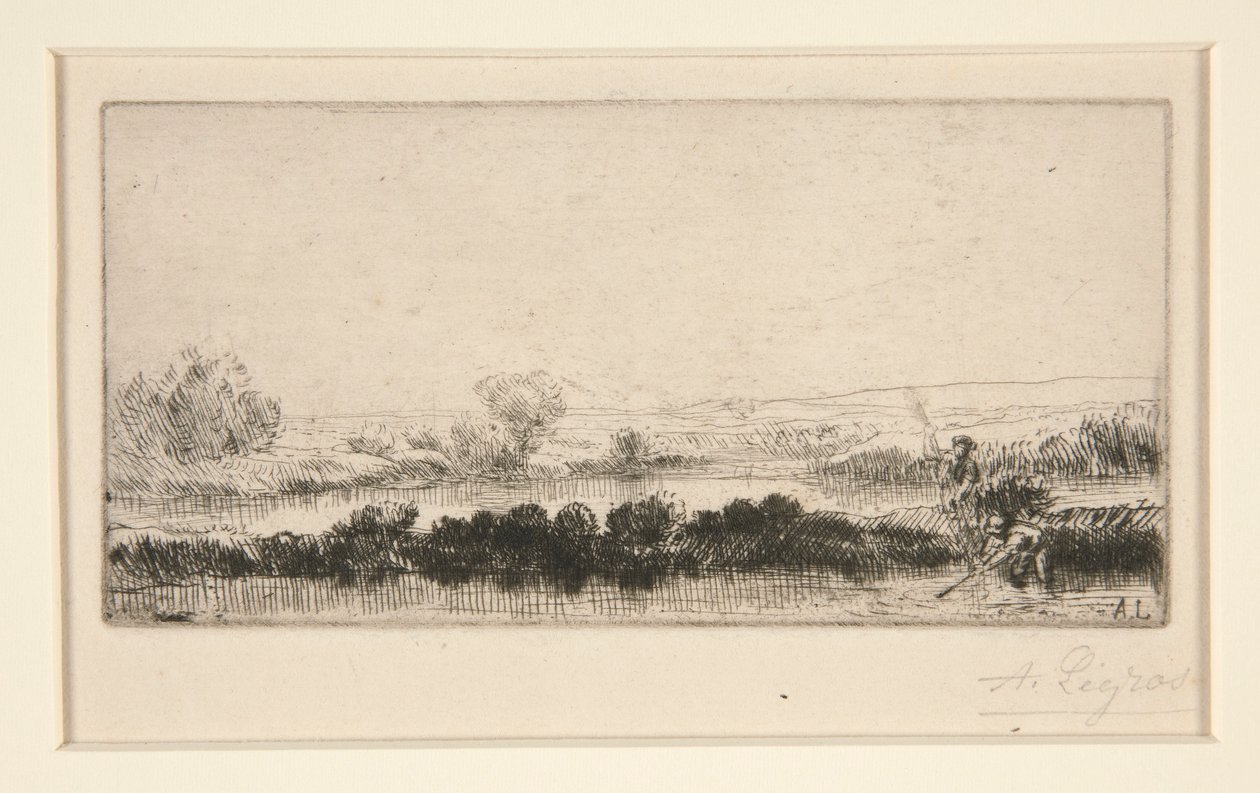 Countryside of Tourbieres: In the Marshes by Alphonse Legros