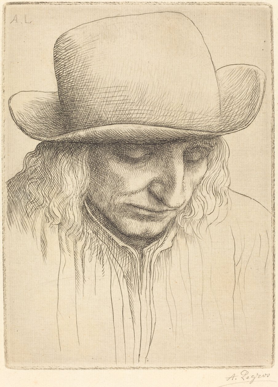 Peasant in a Round Hat by Alphonse Legros