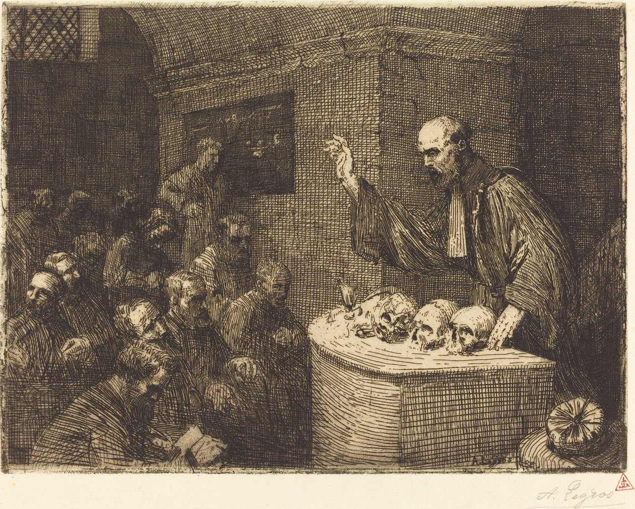 Phrenology Course, 2nd plate, 1906 by Alphonse Legros