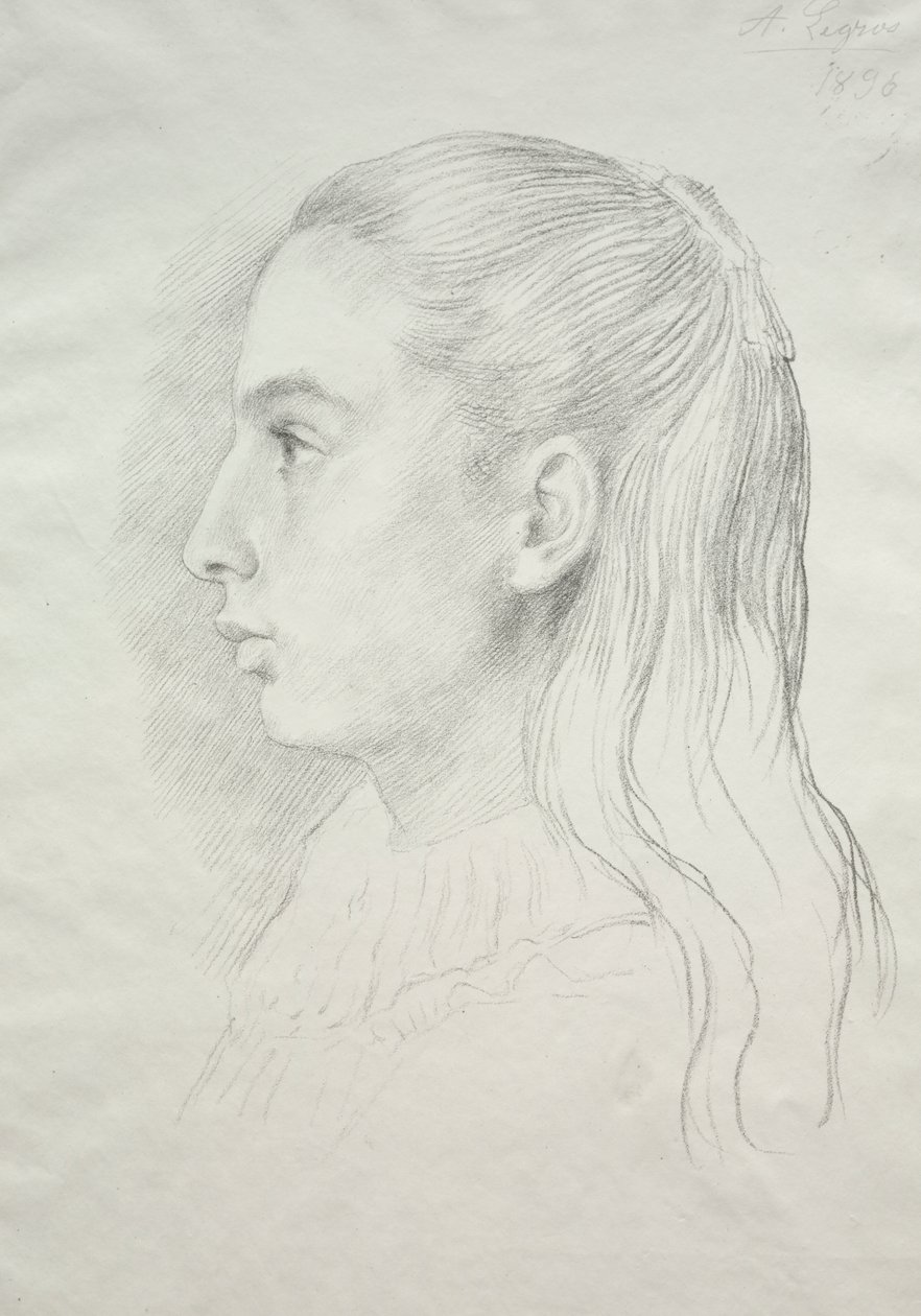 Portrait of Miss Nora E. Legros by Alphonse Legros