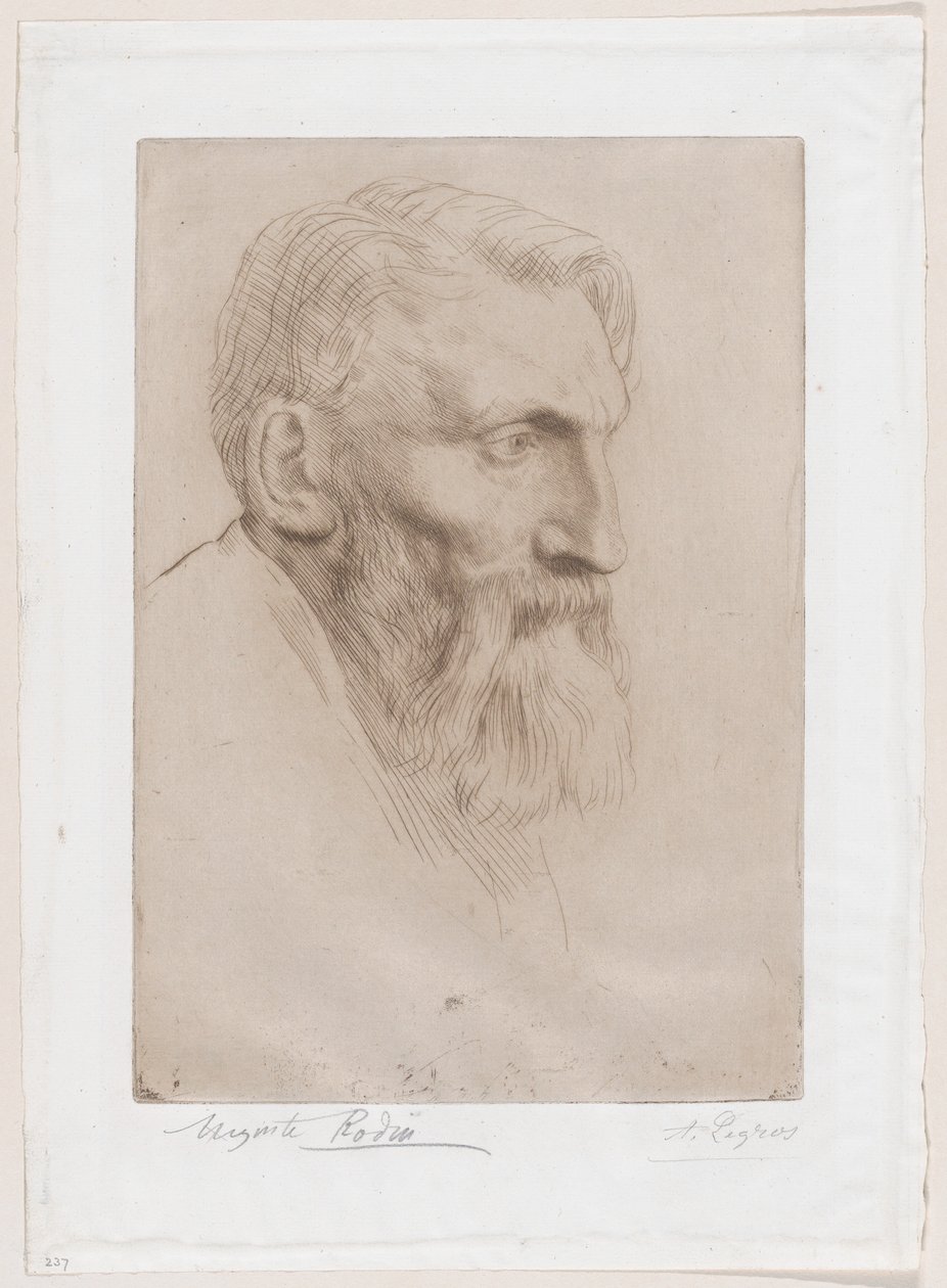 Portrait of Auguste Rodin by Alphonse Legros