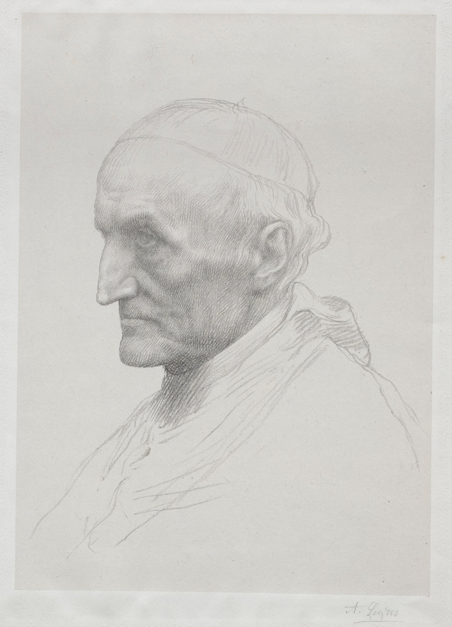 Portrait of Cardinal Manning 2nd Plate by Alphonse Legros