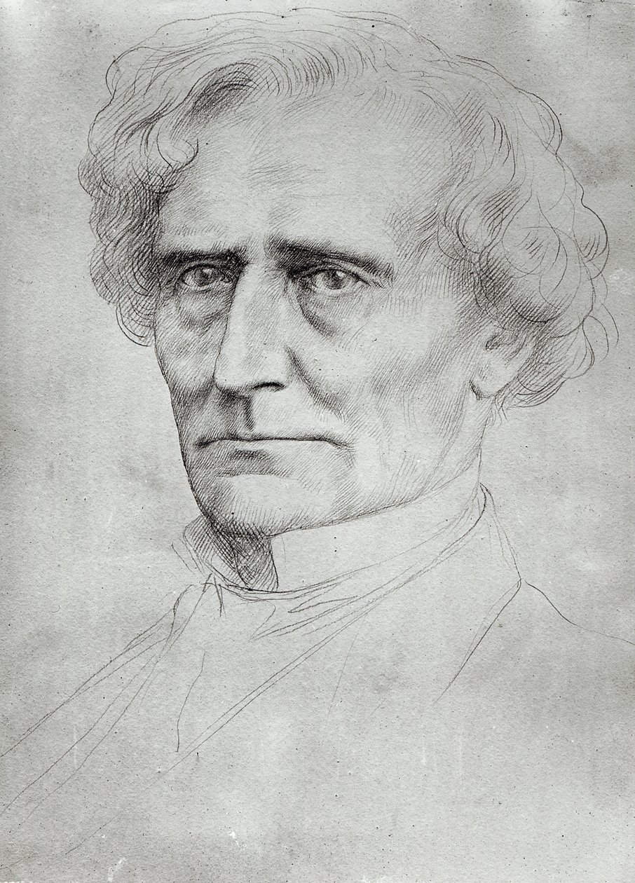 Portrait of Hector Berlioz by Alphonse Legros
