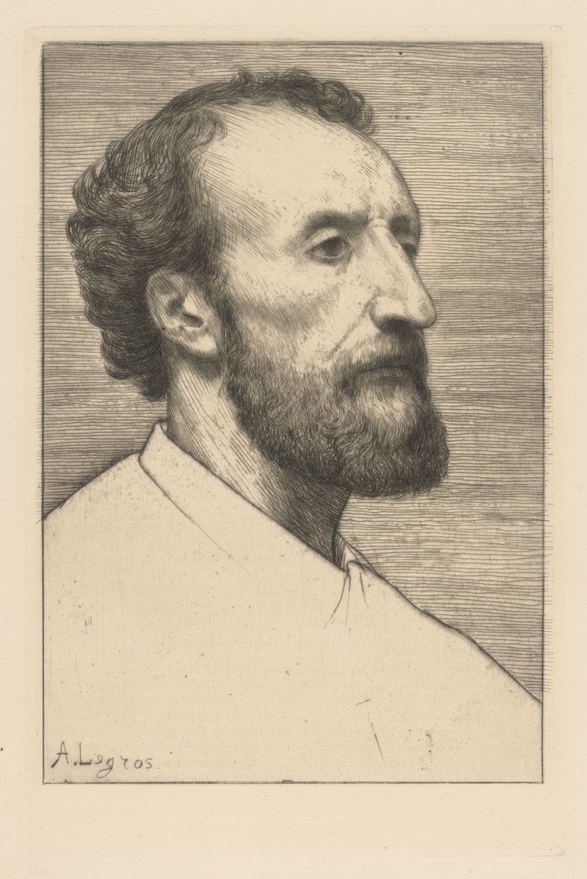 Portrait of Jules Dalou by Alphonse Legros