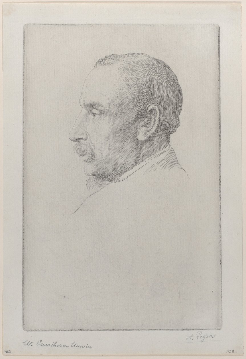 Portrait of William Cawthorne Unwin by Alphonse Legros