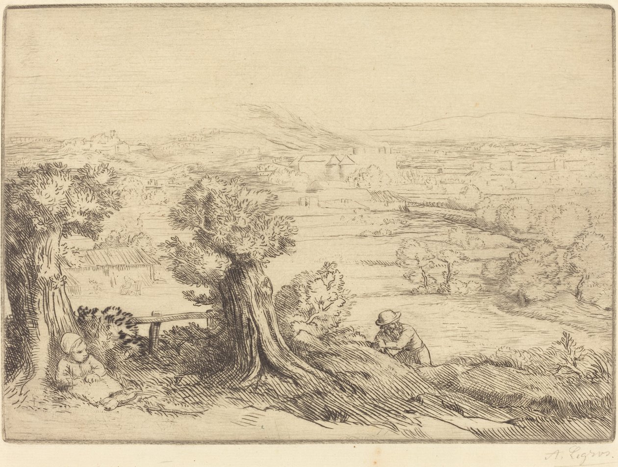 Remembrance of a Valley in Bourgogne by Alphonse Legros