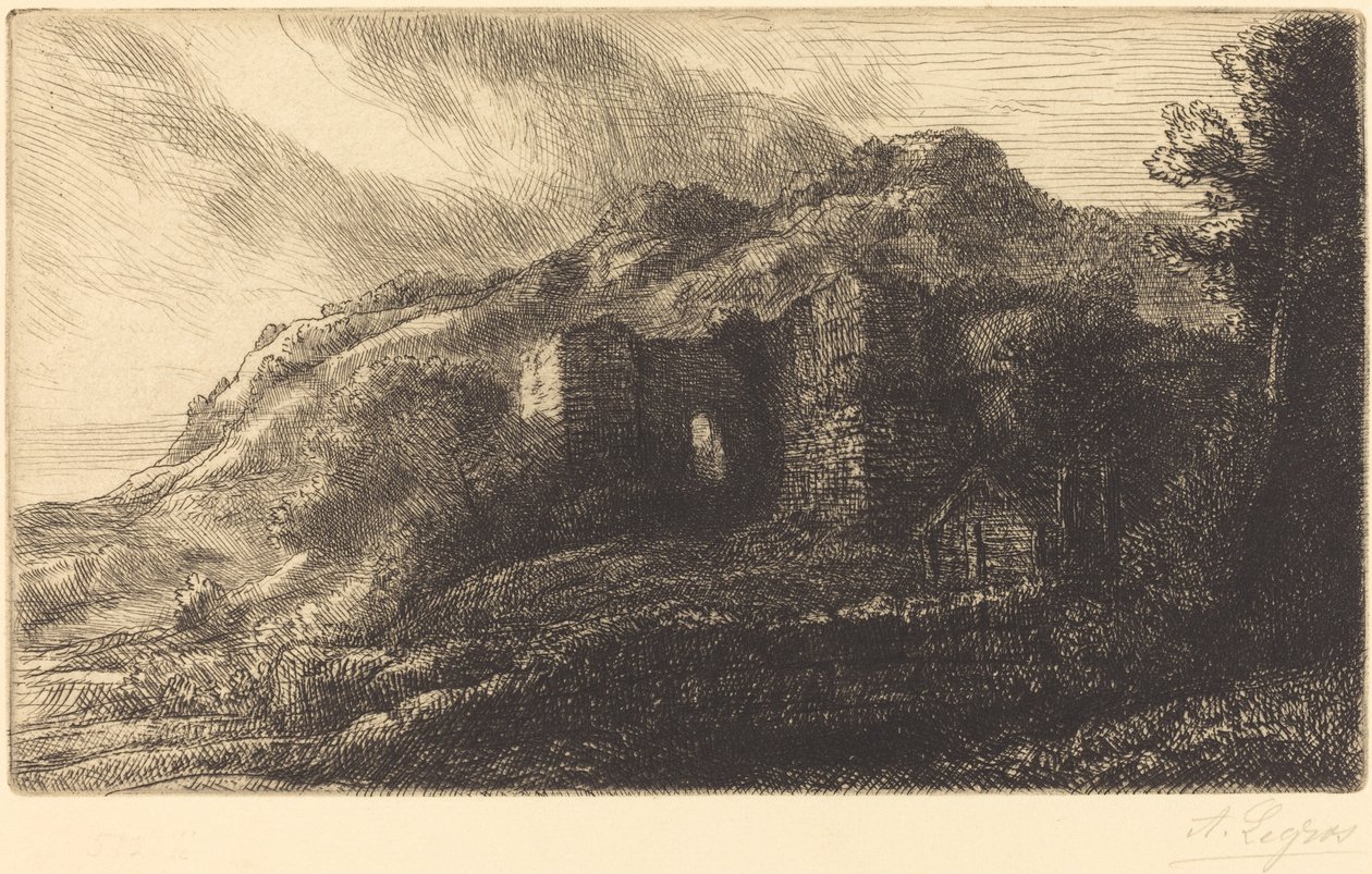 Ruins of a Chateau by Alphonse Legros