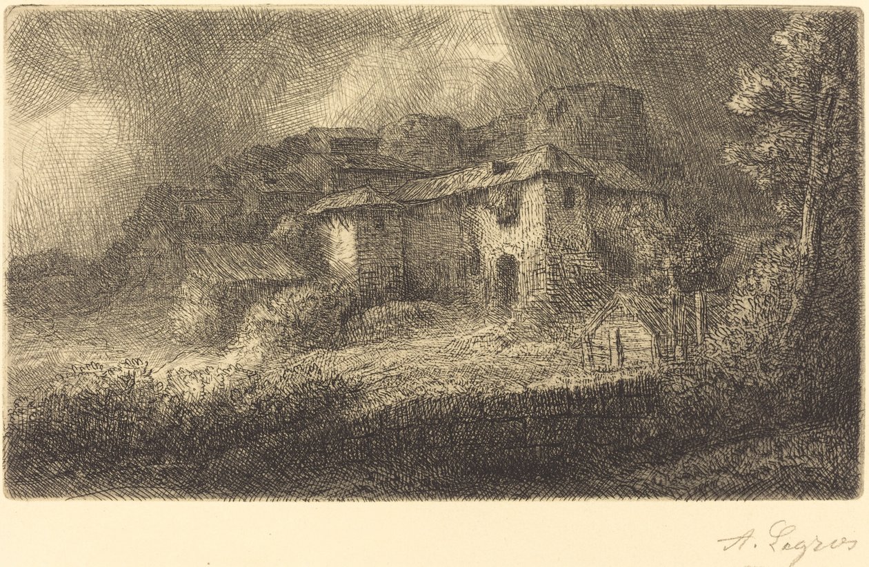 Ruins of a Chateau by Alphonse Legros