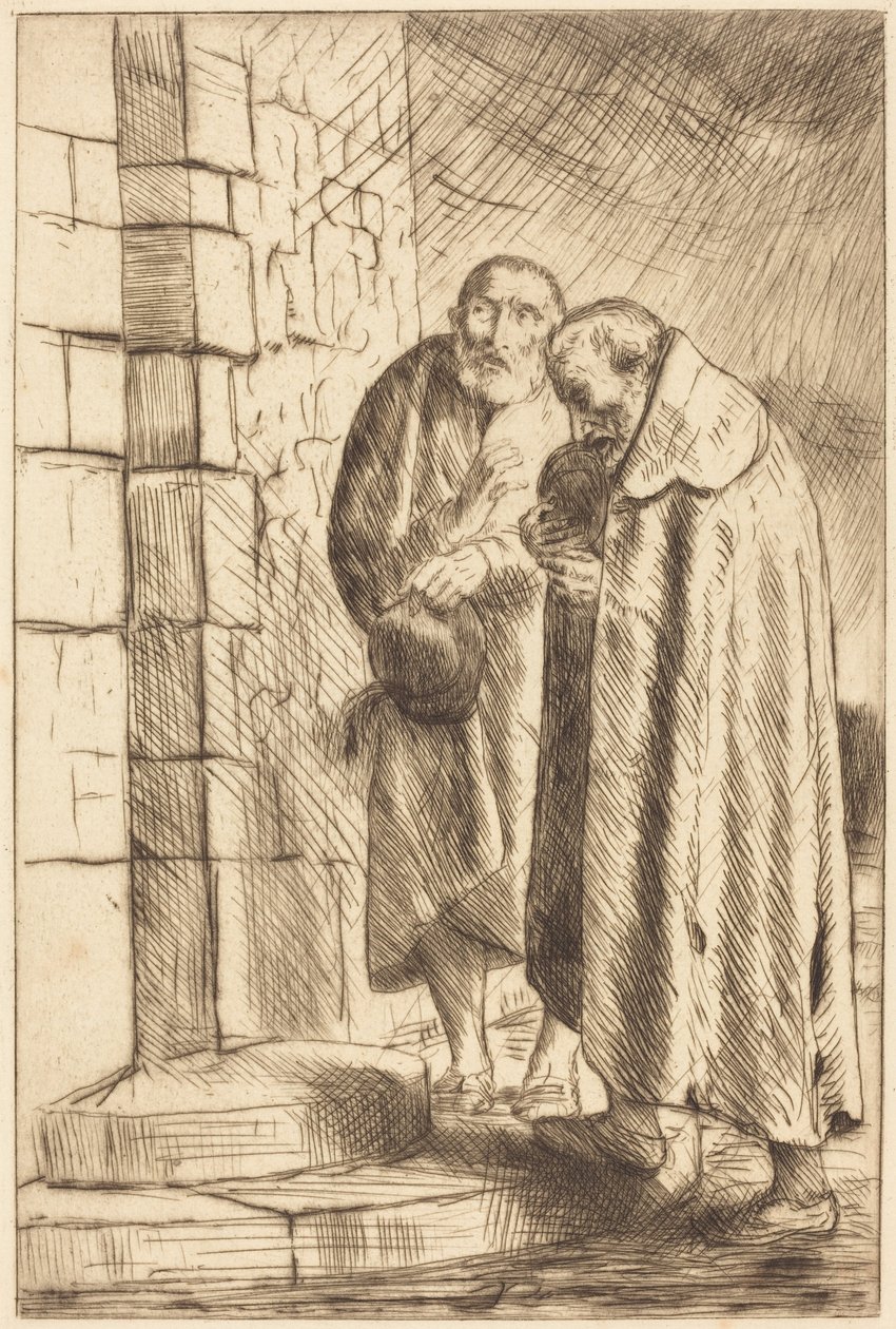 Saint Peter and Saint Paul at the Door of Mr. Richard by Alphonse Legros