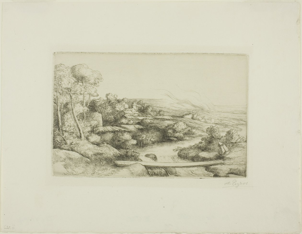 The Footbridge by Alphonse Legros