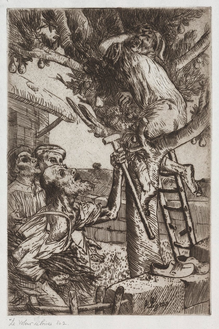 The Pear Thief, No. 1, c. 1890 by Alphonse Legros