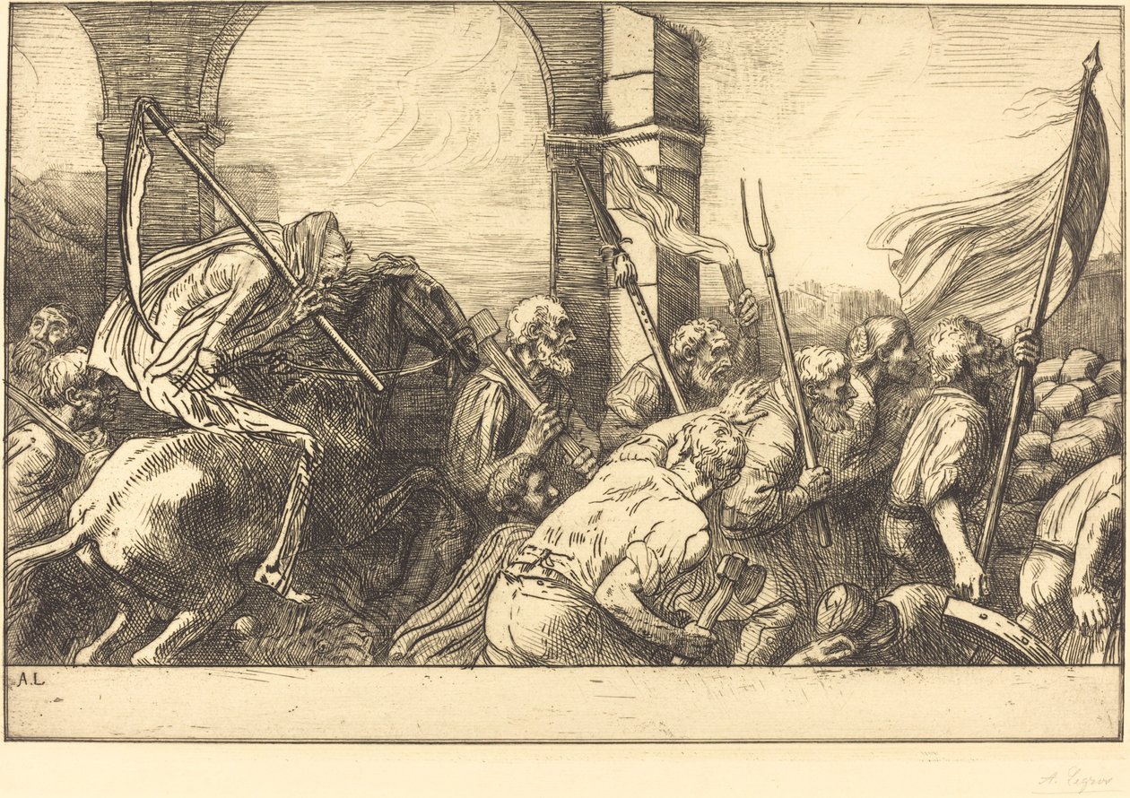 The Triumph of Death: Departure by Alphonse Legros