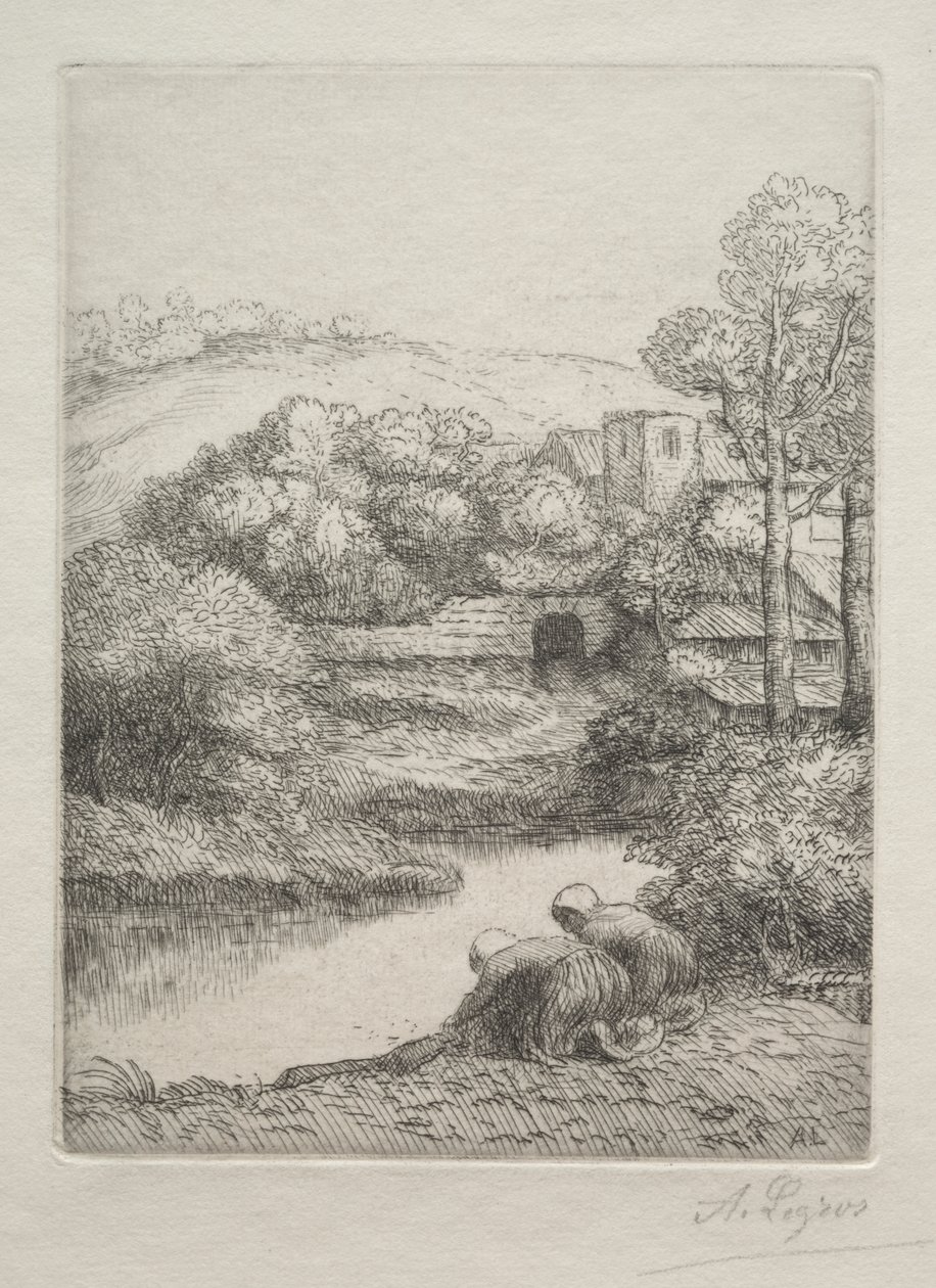 The Washing Place, called The Washerwomen by Alphonse Legros