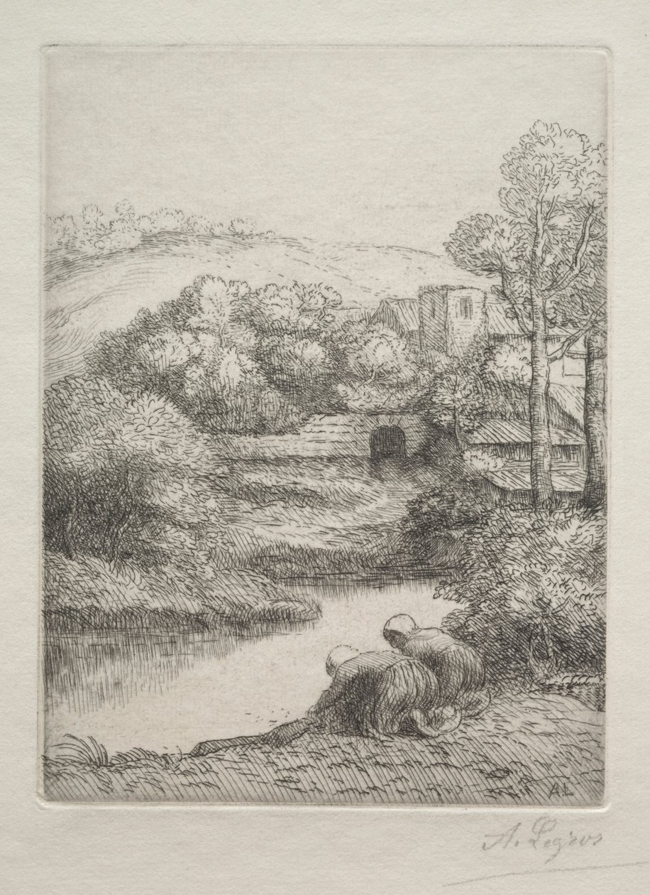 The Washing Place, called The Washerwomen by Alphonse Legros