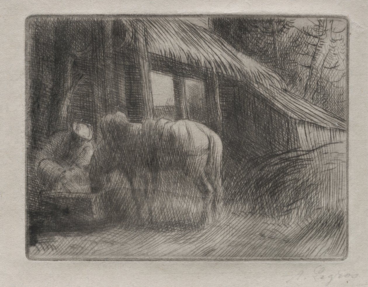 The Watering Place (2nd Plate) by Alphonse Legros
