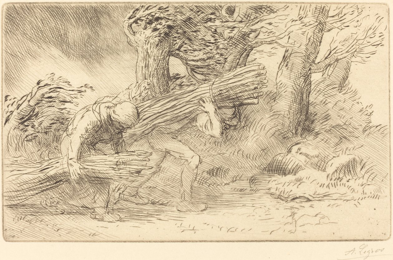 Twig-gatherers by Alphonse Legros