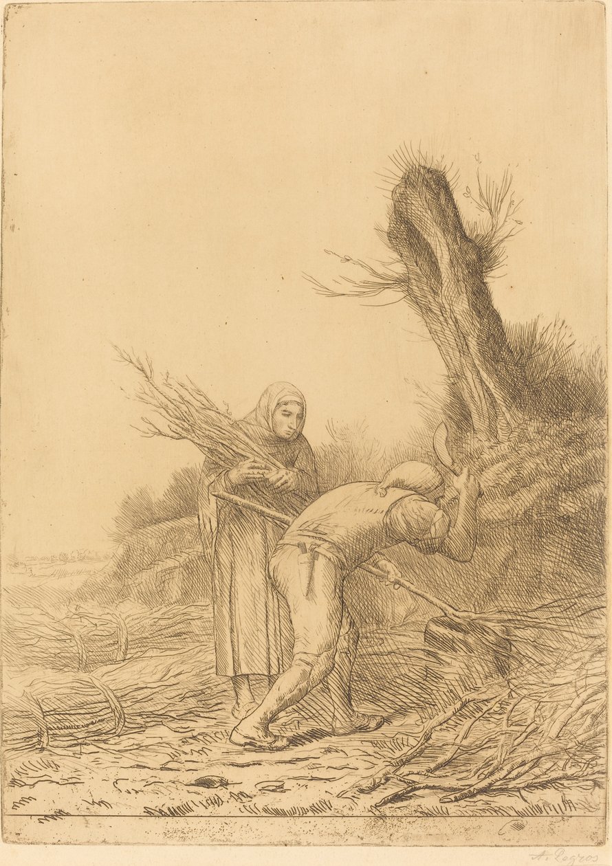 Twig-makers by Alphonse Legros