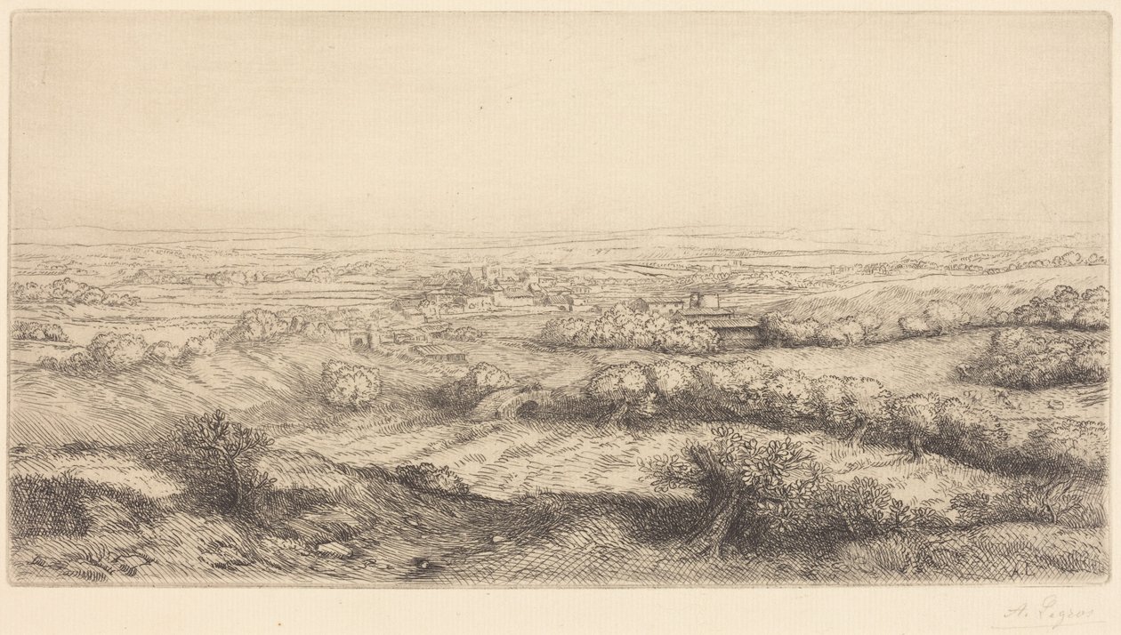 Valley in Bourgogne by Alphonse Legros