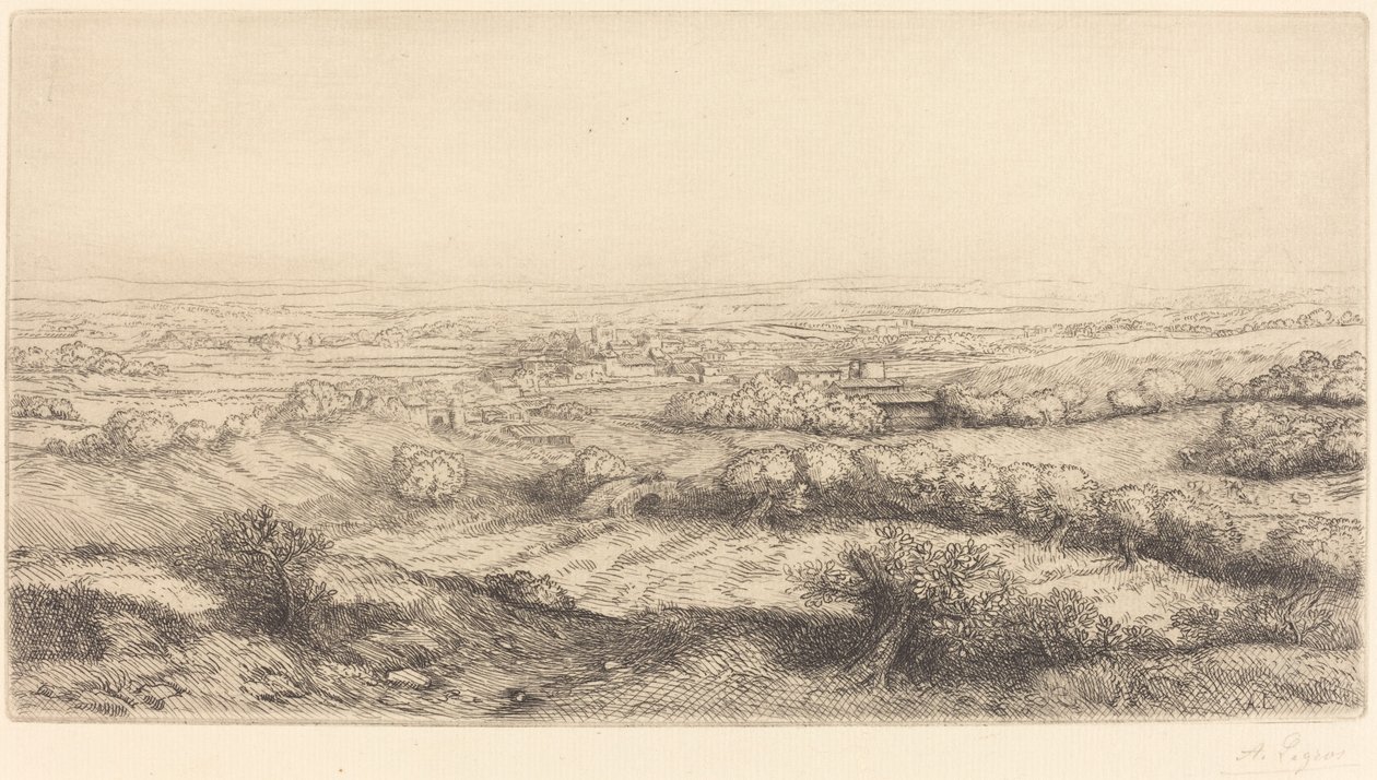 Valley in Bourgogne by Alphonse Legros