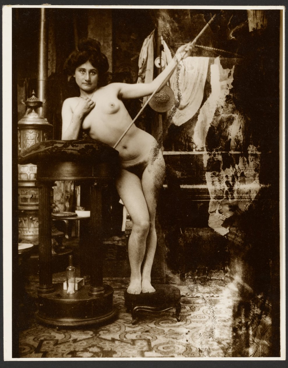 Female Nude with a Spear, Paris by Alphonse Maria Mucha