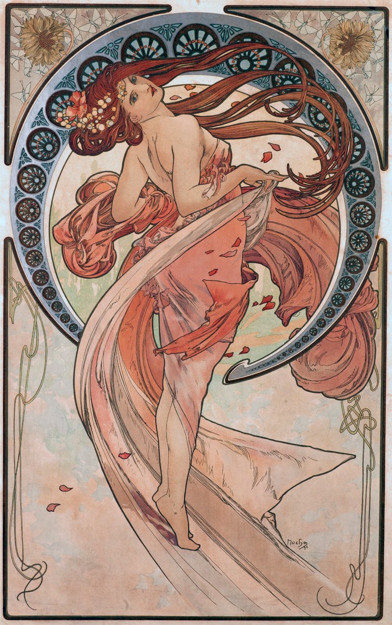 Dance (Rose) by Alphonse Mucha