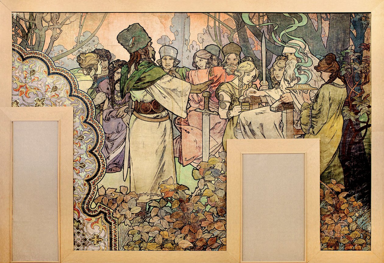 Wall Painting for the Exposition Universelle of 1900 by Alphonse Mucha