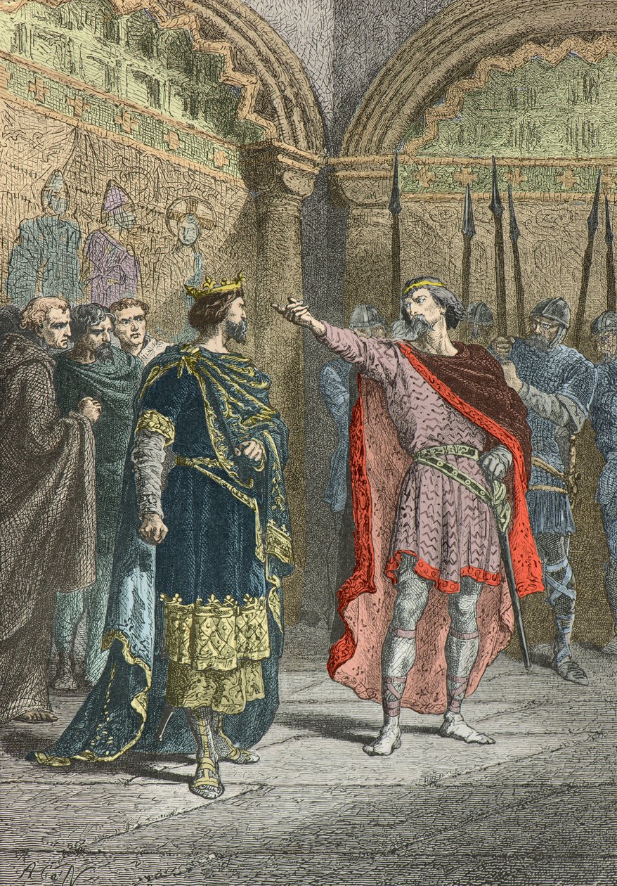Adalbert Count of the March Challenges Hugh Capet Who Made You King by Alphonse Marie de Neuville