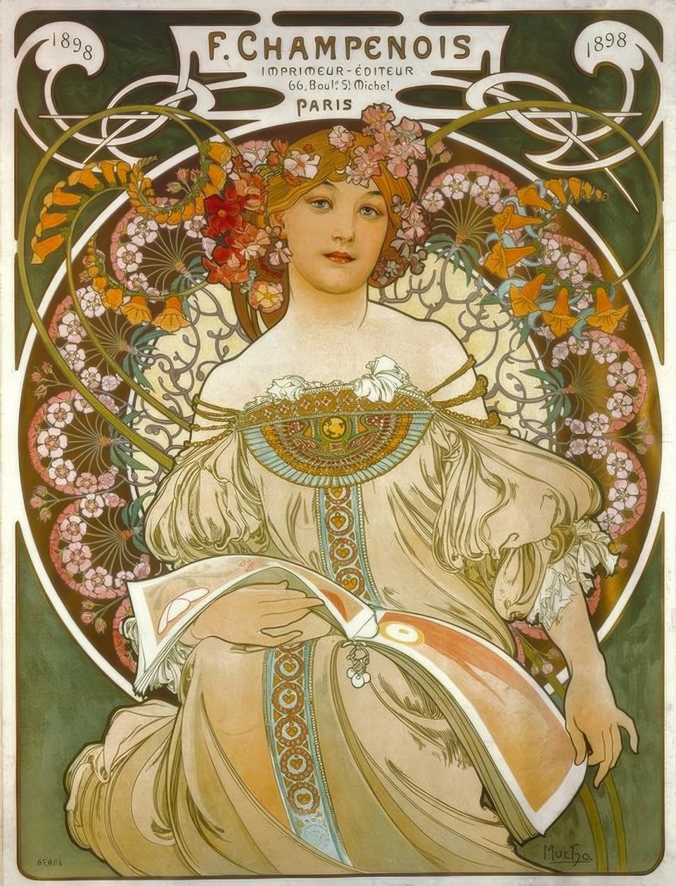 F. Champenois, Printer – Publisher by Alphonse Mucha