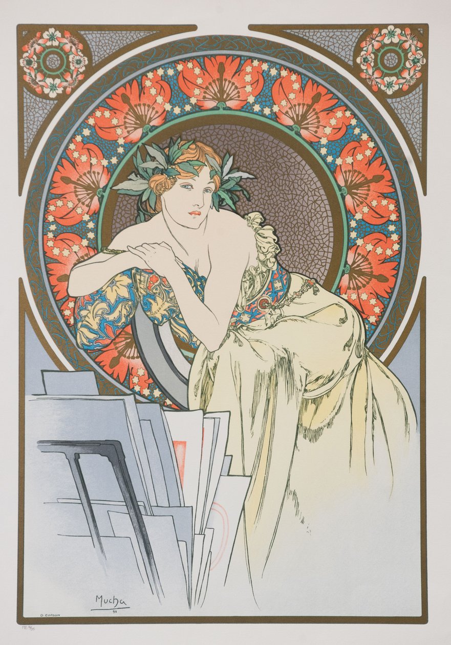 The Woman with Poppies by Alphonse Mucha