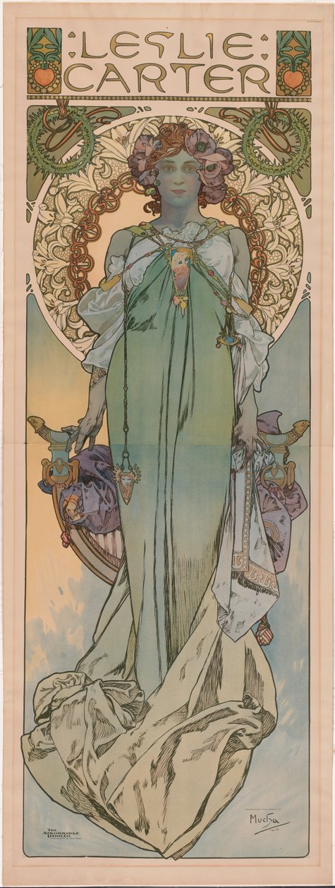 Leslie Carter by Alphonse Mucha