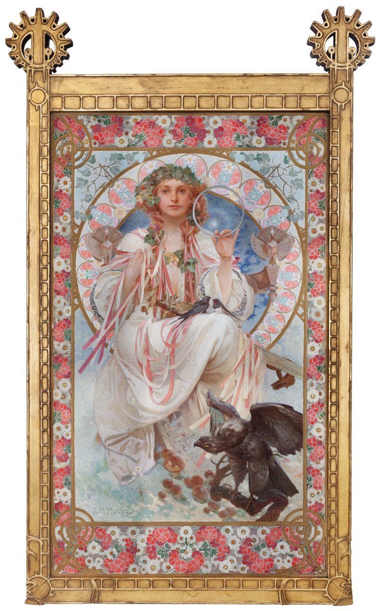 Portrait of Josephine Crane-Bradley as Slavia by Alphonse Mucha