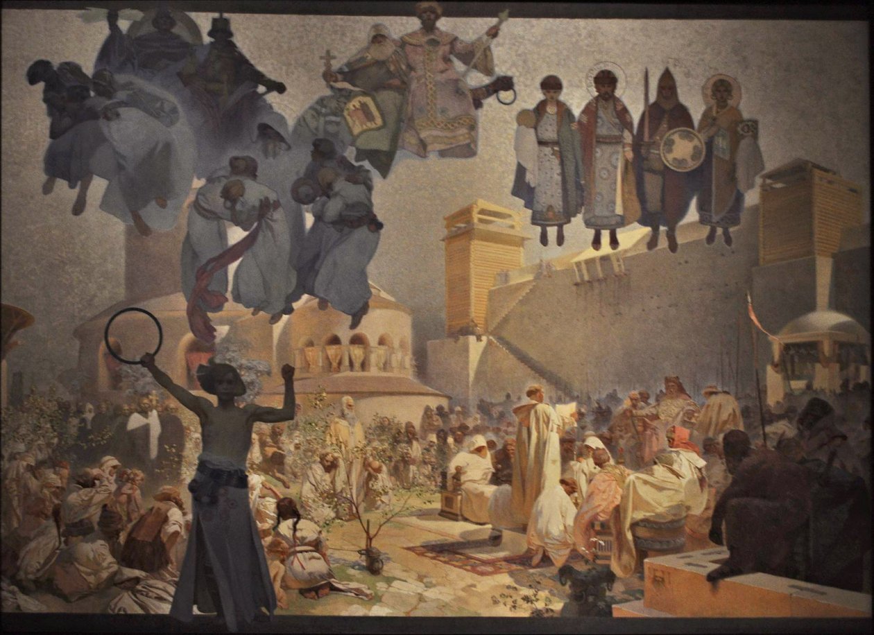 The Introduction of the Slavonic Liturgy from The Slav Epic by Alphonse Mucha