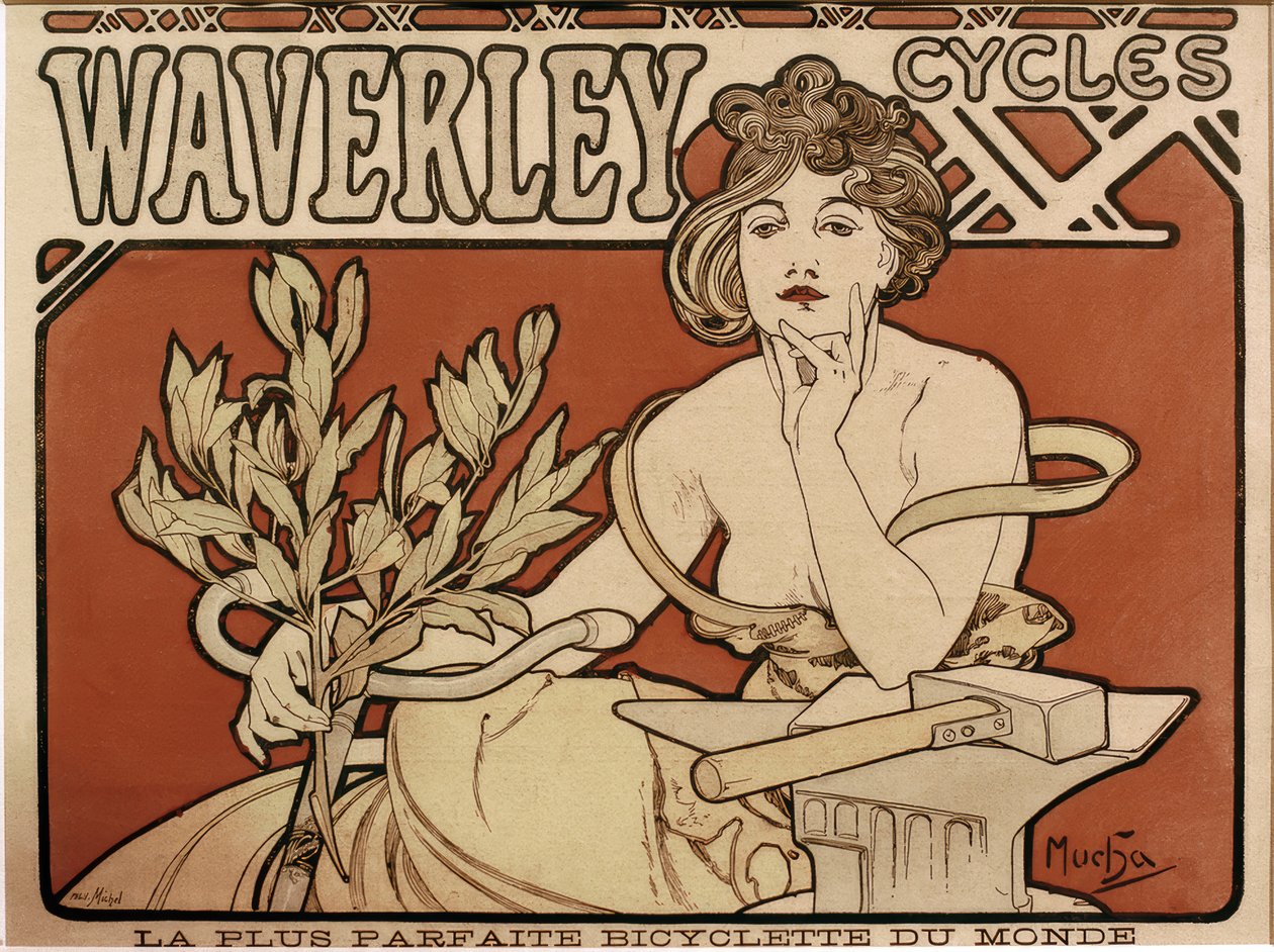 Waverley Cycles by Alphonse Mucha