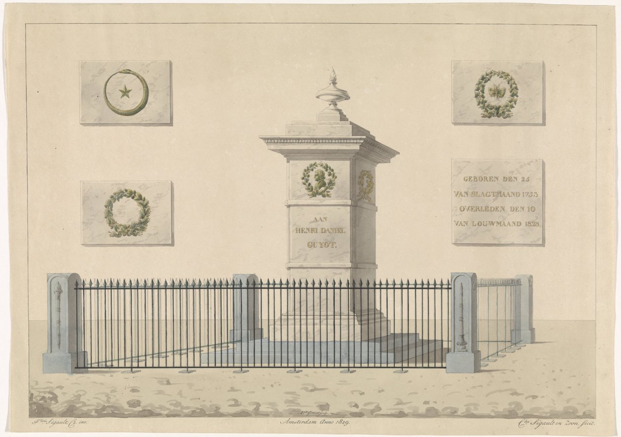Monument for Henri Daniël Guyot by Alphonse Pierre Giraud