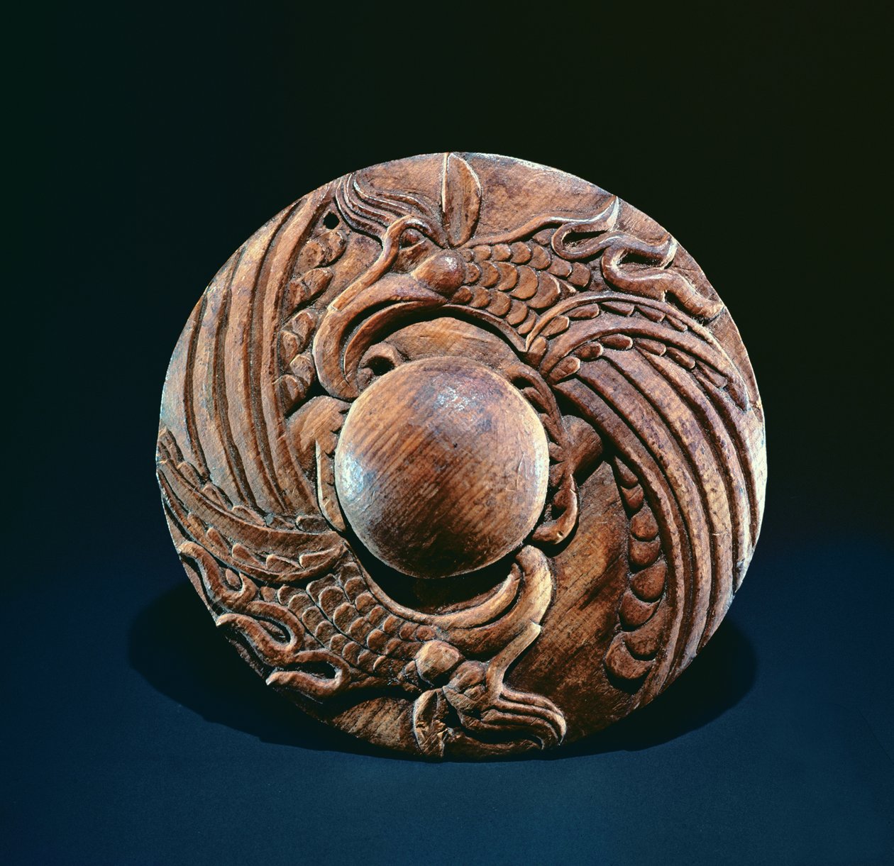 Roundel decorated with two griffins, Altai nomadic by Altaic School