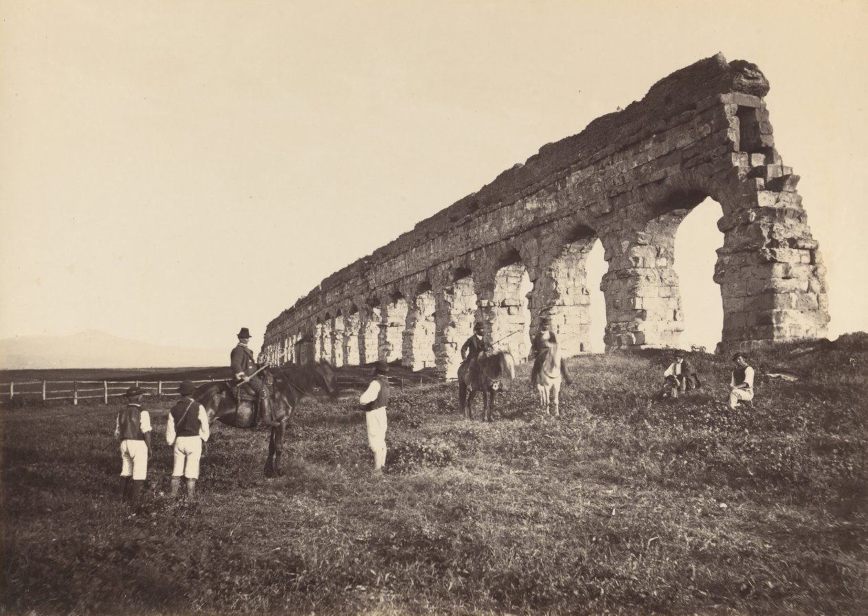Men on Horse by Roman Aqueduct by Altobelli and Molins.