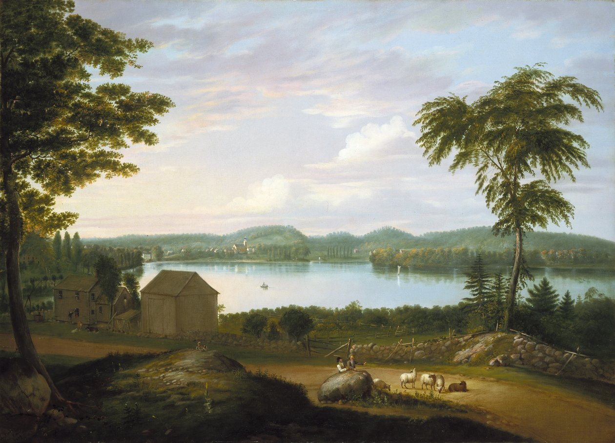 View of Springfield on the Connecticut River, 1819 by Alvan Fisher