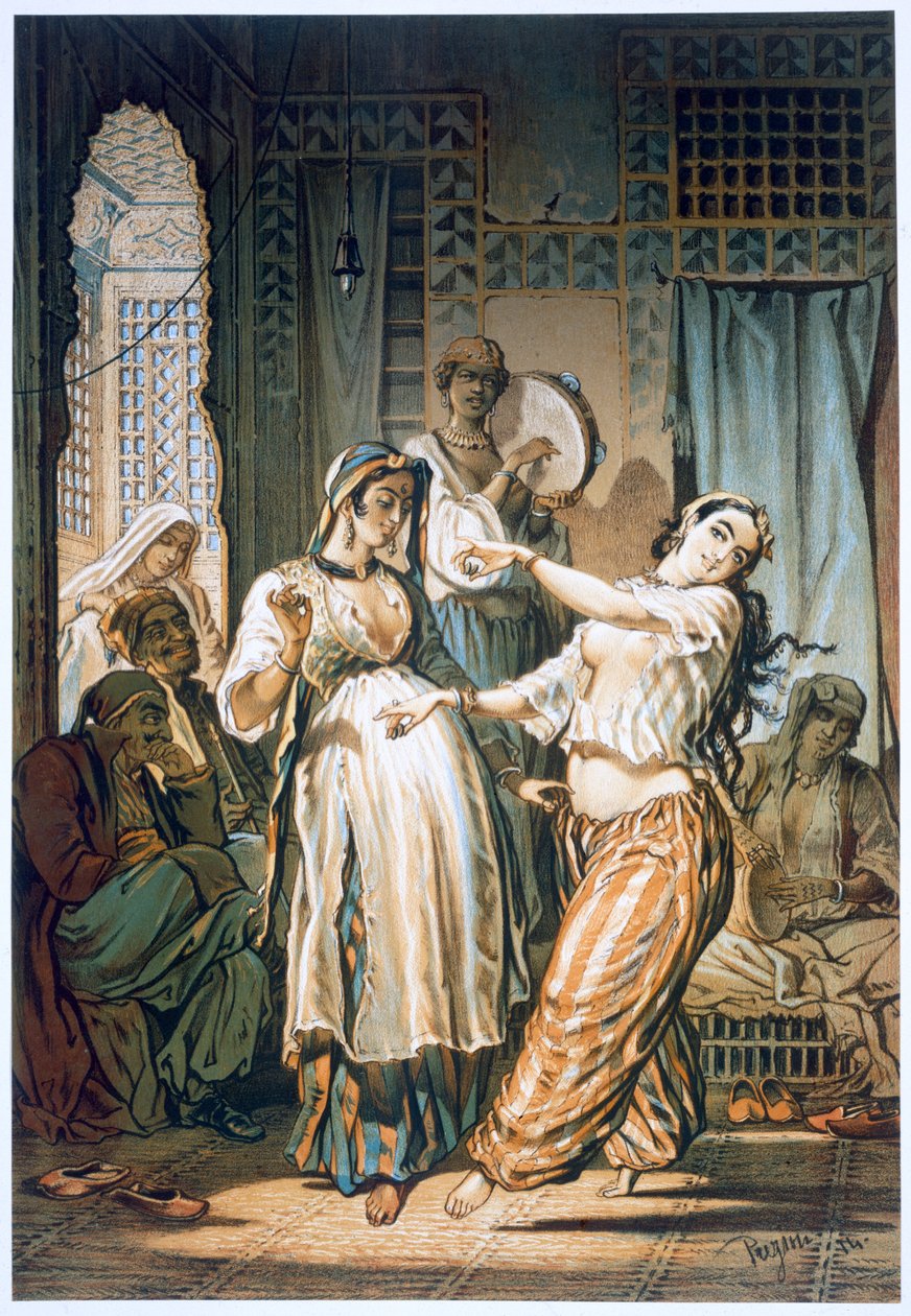 Egyptian belly dancer, Cairo by Amadeo Preziosi