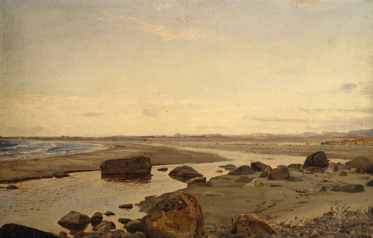 Evening at Nærland by Amaldus Nielsen