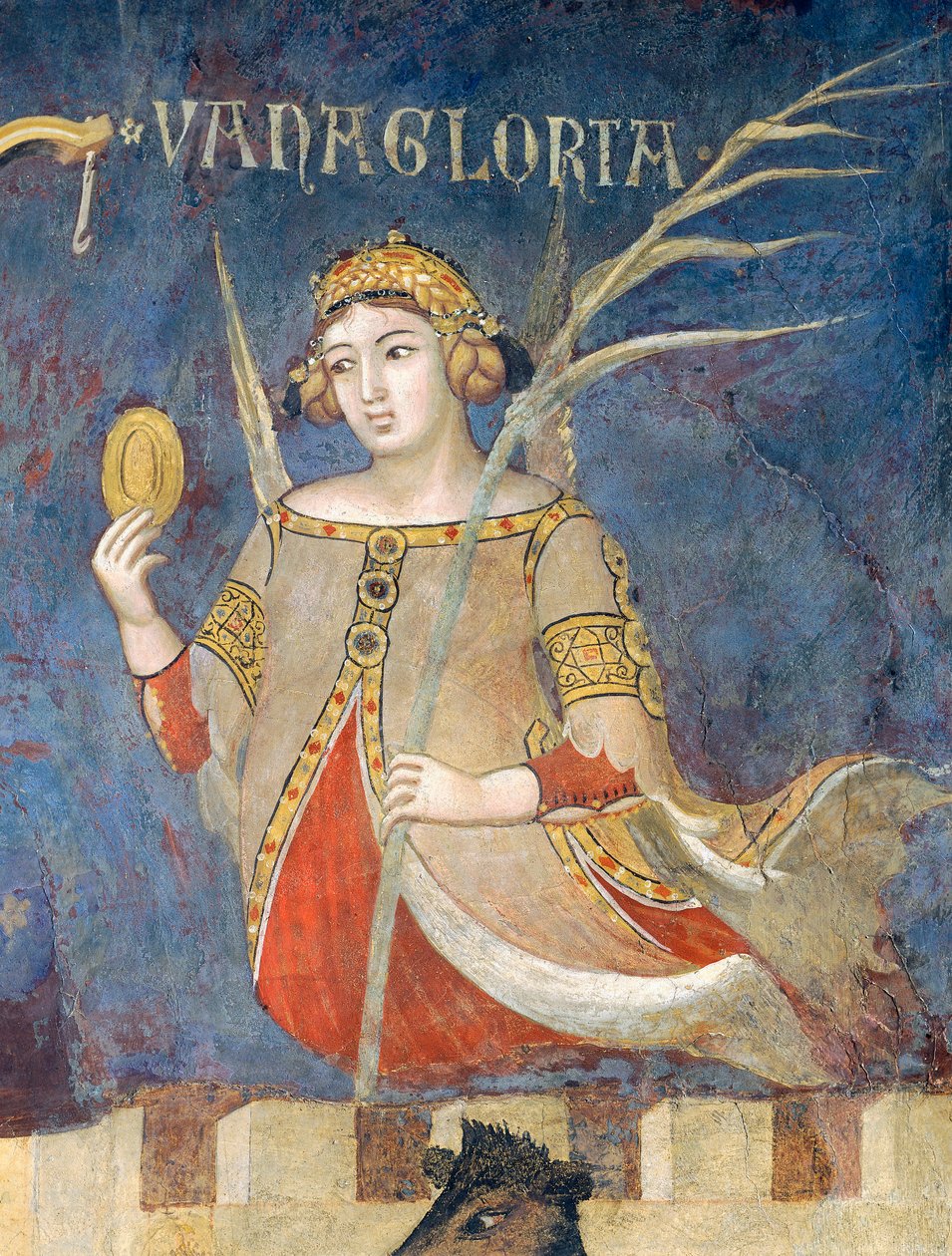 Allegory of Bad Government, Vainglory (detail) by Ambrogio Lorenzetti