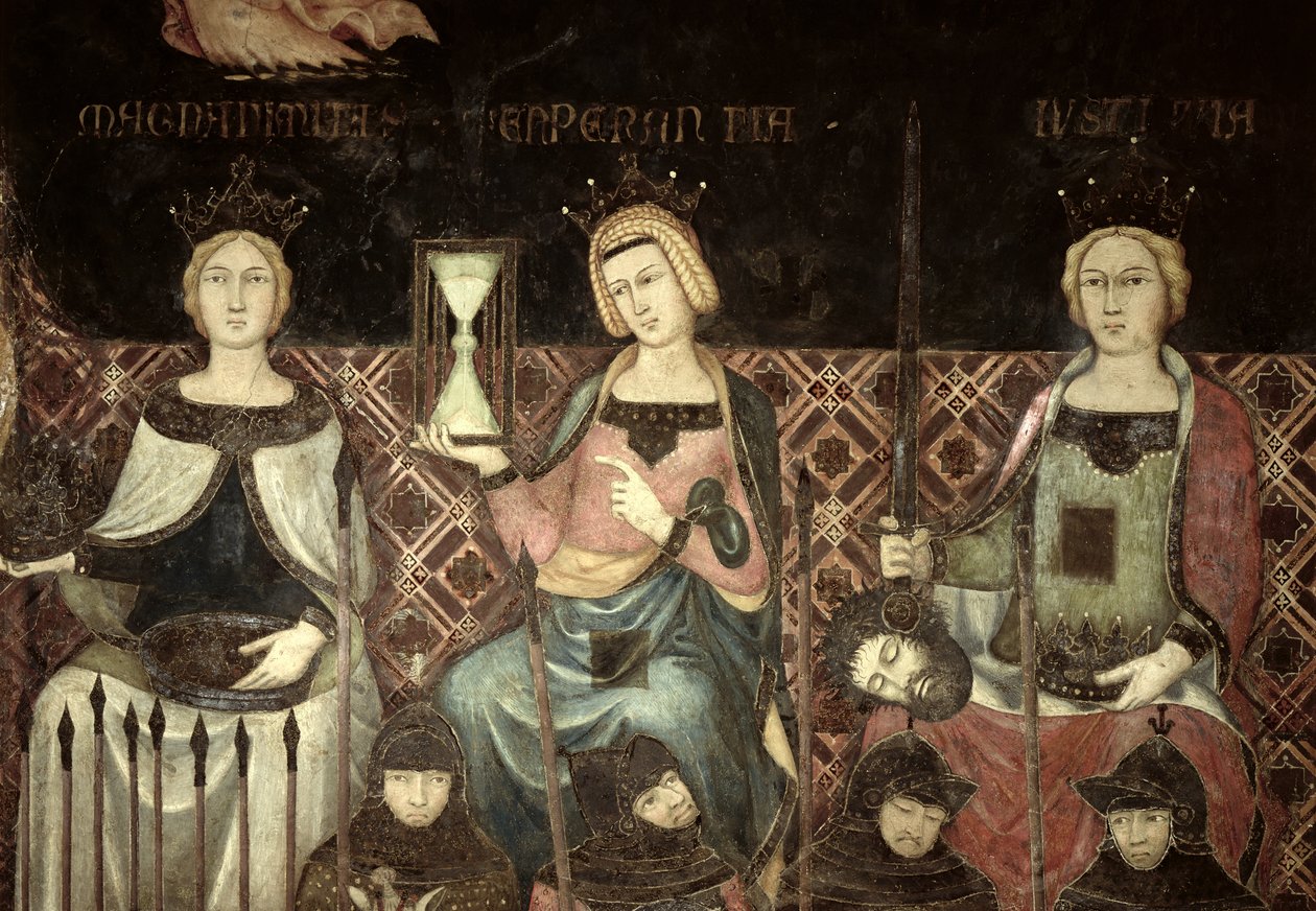 Allegory of Good Government (detail) by Ambrogio Lorenzetti