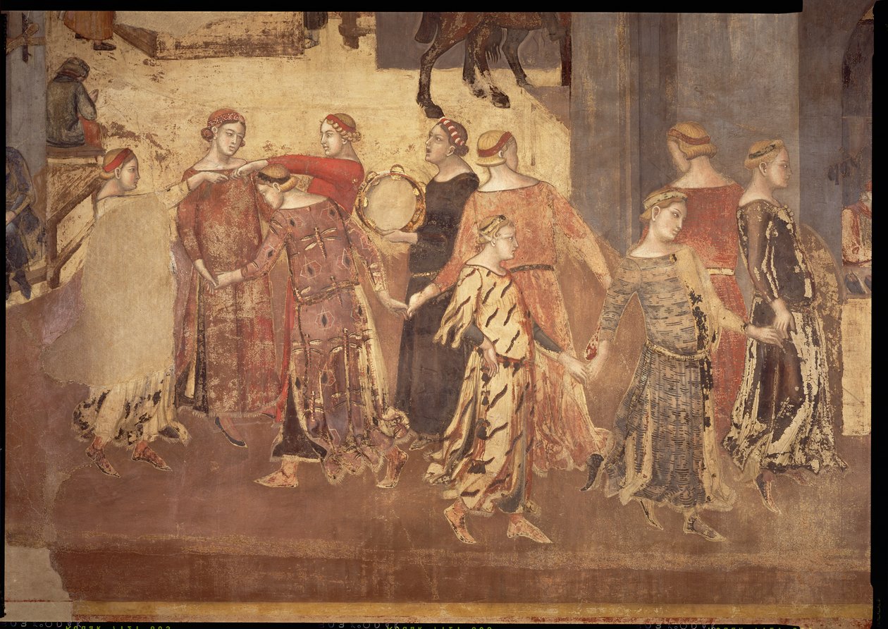 Effects of Good Government in the City (detail) by Ambrogio Lorenzetti