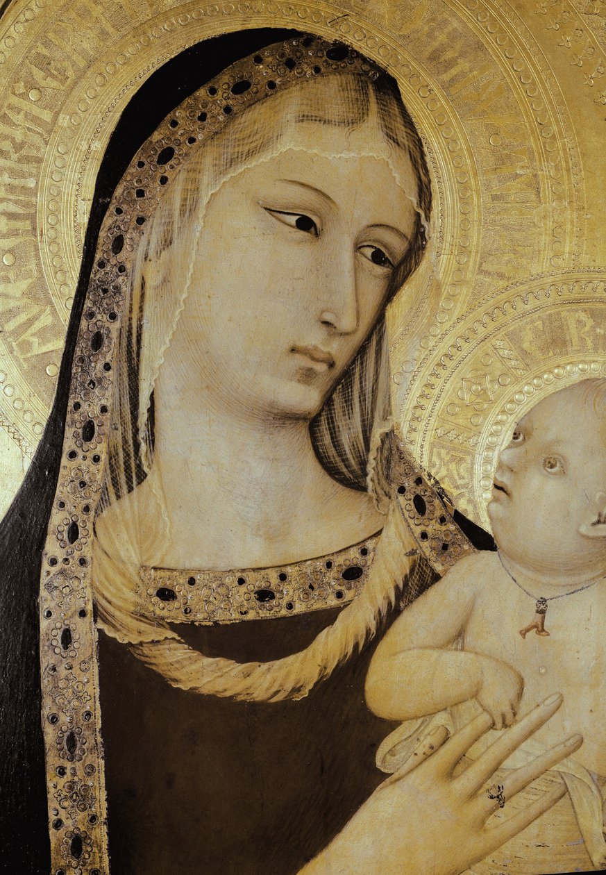 Virgin and Child (Detail) by Ambrogio Lorenzetti