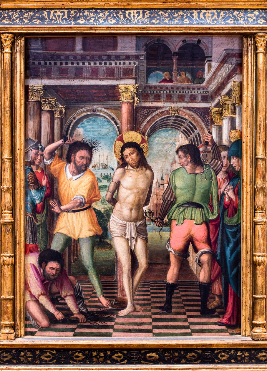 The Flagellation of Christ, early 16th century by Ambrogio da Fossano (c.1460-1523) (circle of)